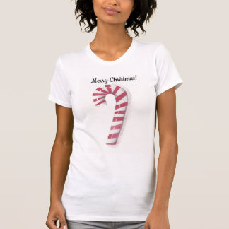 Camiseta de Bastão de Doces em Aquarela Natal Feli