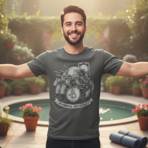 Camiseta de Baterista de Polvo Presente Divertido