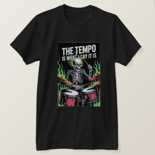 Camiseta de baterista Tempo É O Que Eu Digo