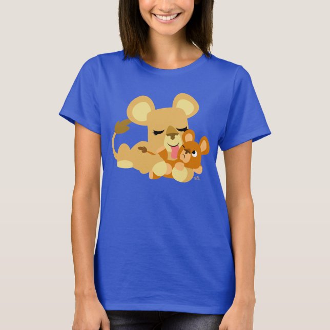 Camiseta de Bath Mulheres de Leão de Cartoon (Frente)
