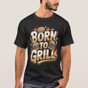 Camiseta de BBQ para Amantes de Hambúrgueres 'Nasc