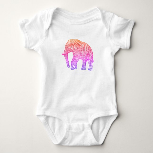 Camiseta de Bebê Bela Jersey com Eleph Patterado (Frente)