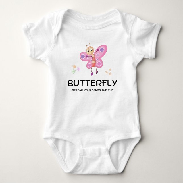 Camiseta de Bebê Borboleta (Frente)