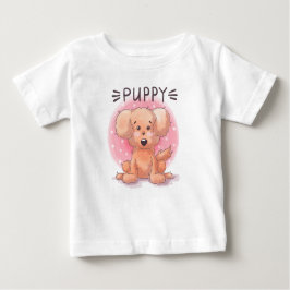 Camiseta de Bebê Cachorrinho Fofo