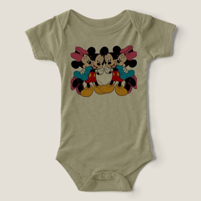 Camiseta de bebé com desenho de macaco colorido (Design frontal)