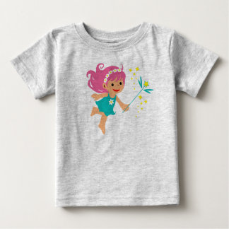 Camiseta de bebê com menina fada