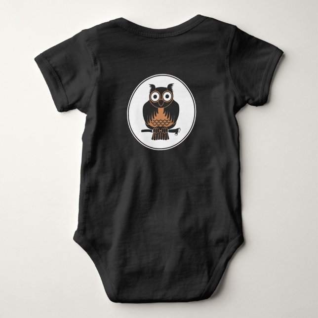 Camiseta de bebê Coruja (Verso)