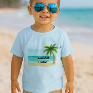 Camiseta de Bebê Costeira Cutie Beach