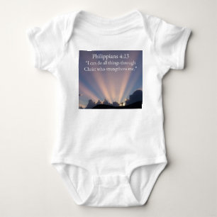 Camiseta de Bebê Cristã Filipenses 4:13