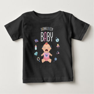 Camiseta de bebê da rainha do drama