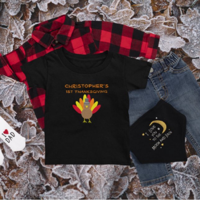 Camiseta de Bebê de Ação de Graças 1rua (Criador carregado)