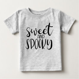 Camiseta De Bebê De Halloween Doce E Spooky