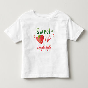 Camiseta de bebê de morango Camisa doce de uma men