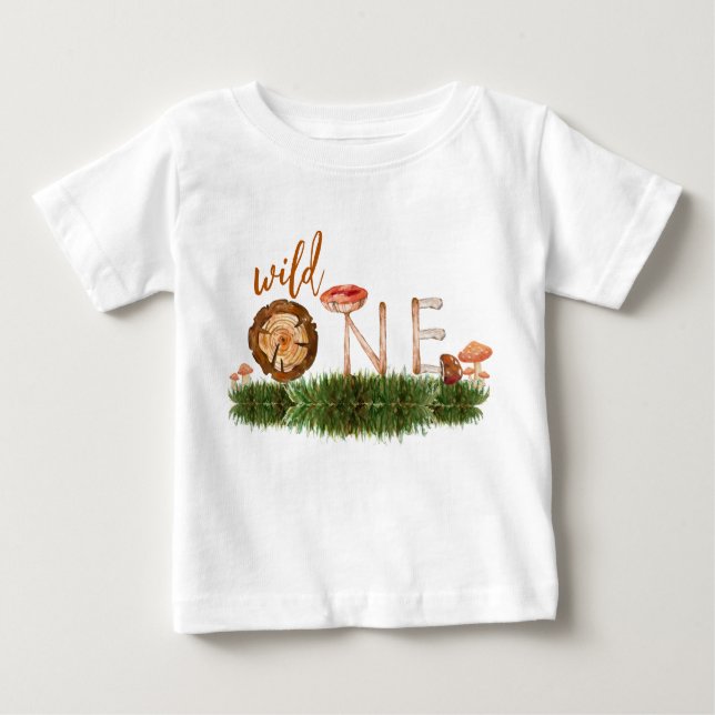 Camiseta de bebê de primeiro aniversário selvagem (Frente)