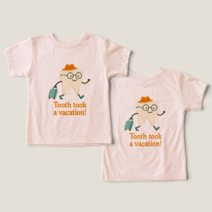 Camiseta de Bebê 'Dente Saiu de Férias' Toot Eng