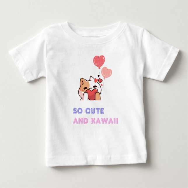 Camiseta de bebé diseño Cute Kawaii (Frente)