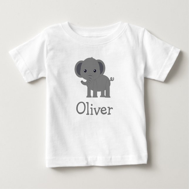 Camiseta de Bebê Elefante Bonito (Frente)