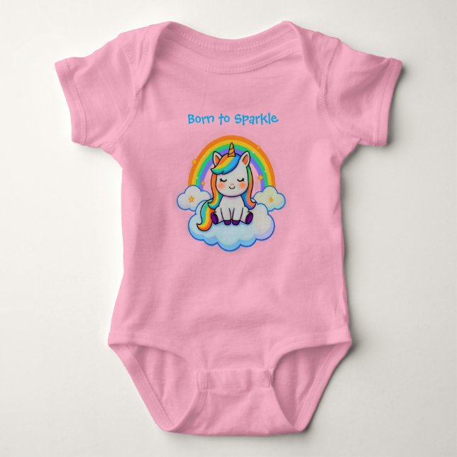 Camiseta de Bebê em Algodão Unicorn Magic (Frente)