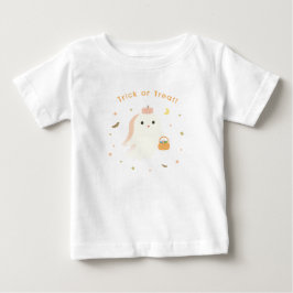 Camiseta de Bebê Fantasma Kawaii para Doce ou Trav