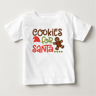 Camiseta de Bebê Férias de Natal Biscoitos Para o
