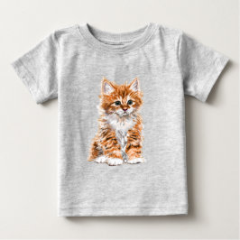 Camiseta de Bebê Gato - Pintura