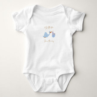 Camiseta de Bebê Gráfica Criatura Azul Adorável -