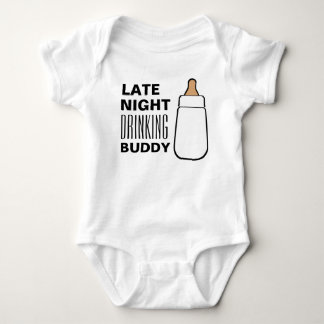 Camiseta de bebê Late Night Drinking Bud bottle ba