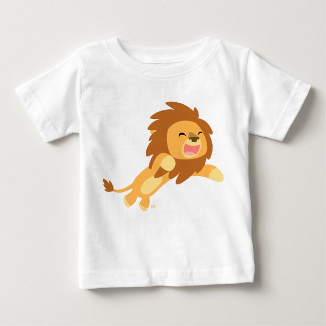 Camiseta de Bebê Lion de Cartoon Feliz (Frente)