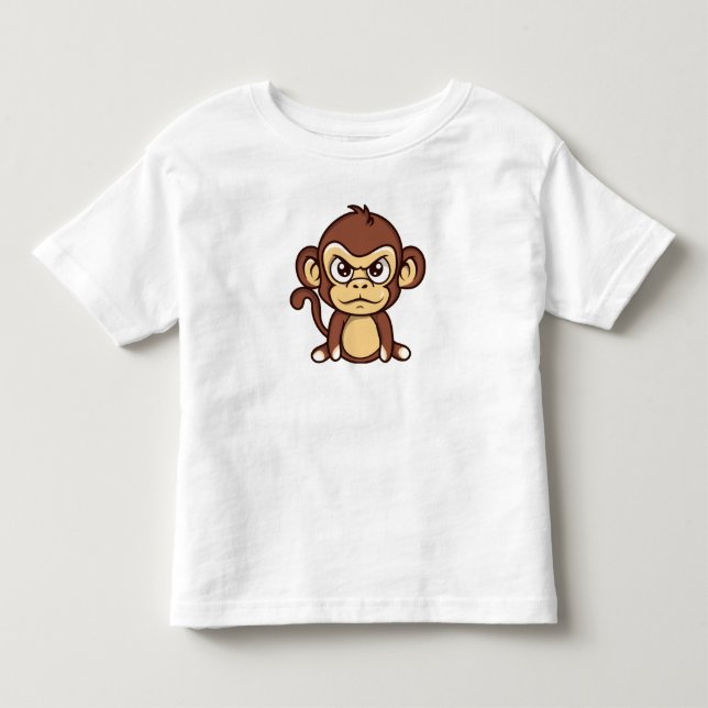 Camiseta de Bebê Macaco Fofo Infantil (Frente)