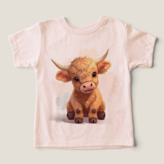 Camiseta de Bebê Macia e Estilosa com um Boi Feliz