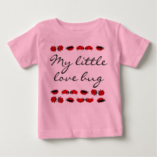 Camiseta de bebê meu inseto de amor rosa