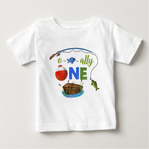 Camiseta de bebê Ofishally One Little Fish shirt