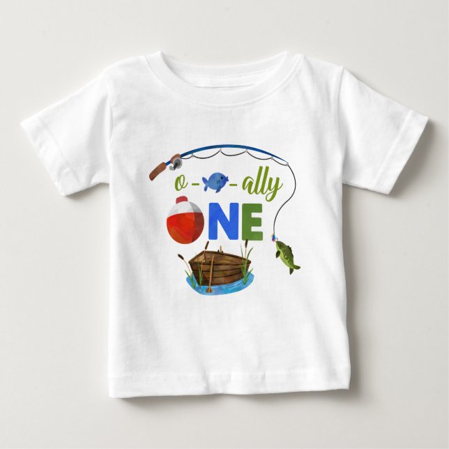 Camiseta de bebê Ofishally One Little Fish shirt (Frente)