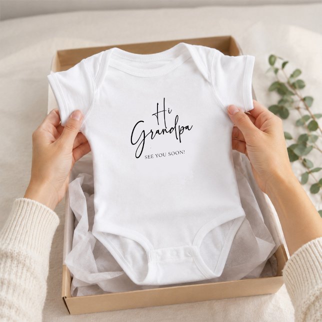 Camiseta de Bebê 'Olá Vovô' (Criador carregado)