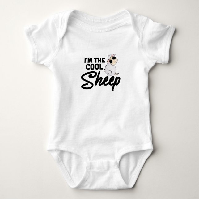 Camiseta de Bebê Ovelha Legal Ovelha Divertida Beb (Frente)