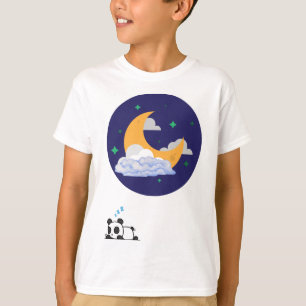 Camiseta de Bebê Panda Adorável Sonolento