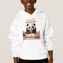 Camiseta de bebê panda engraçado Tiny CEO Big Deci