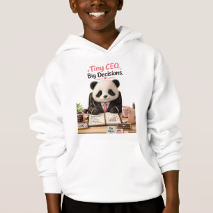 Camiseta de bebê panda engraçado Tiny CEO Big Deci