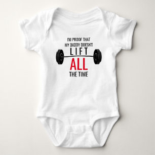 Camiseta de Bebê Papai Não Levanta Sempre