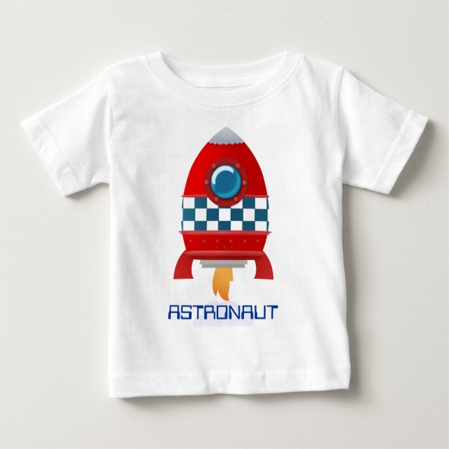 Camiseta de bebê para foguetes espaciais (Frente)