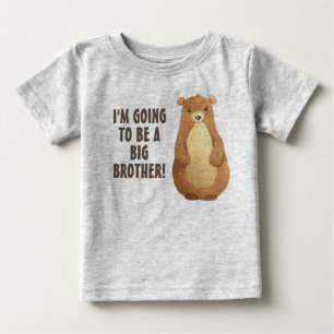 Camiseta de bebê para irmão mais velho Urso Pequen