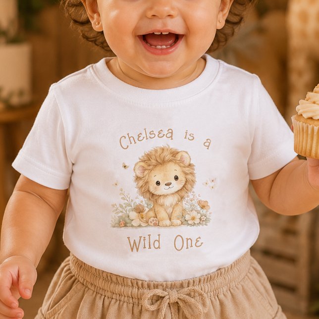 Camiseta de bebê para primeiro aniversário com nom (Criador carregado)