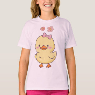 Camiseta de Bebê Pato Fofo para Meninas