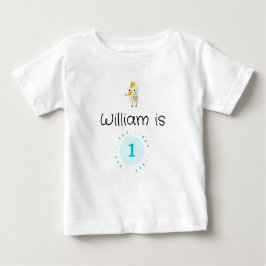 Camiseta de bebê personalizada com primeiro aniver