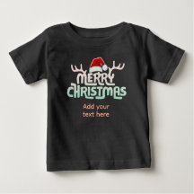 Camiseta de Bebê Personalizada Feia de Natal para 