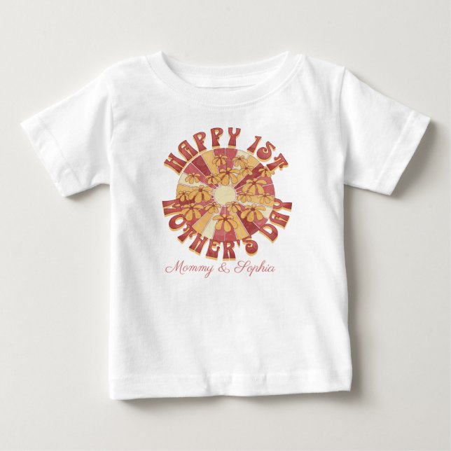 Camiseta de Bebê Personalizada para o Primeiro Dia (Frente)