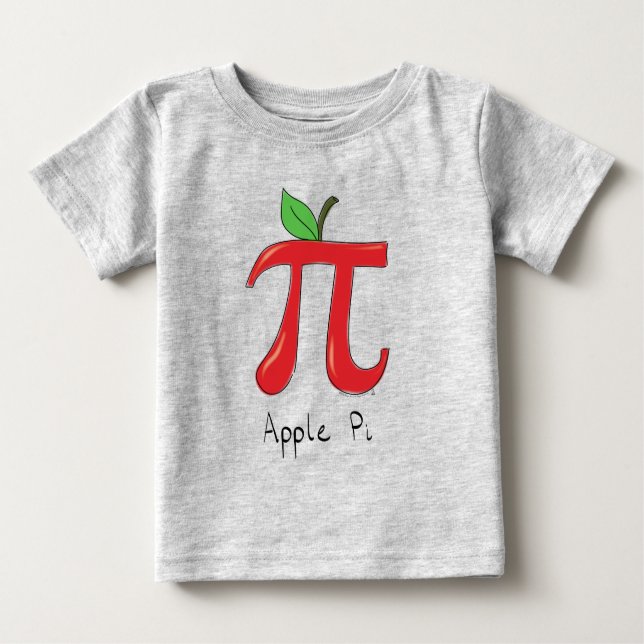 Camiseta de Bebê Pi Gelado de Matemática Pi Dia Pi (Frente)