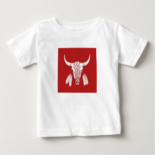 Camiseta de bebê Red Ghost Dance Buffalo