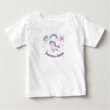 Camiseta de bebê unicórnio Nascido para Brilhar