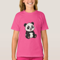 Camiseta de Bebê Urso Panda de Desenho Animado Fof